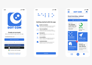 A UI design of a mobile application for the visually impaired